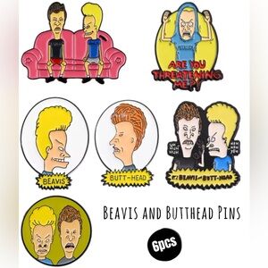 Beavis and Butt-Head Enamel Pins Set